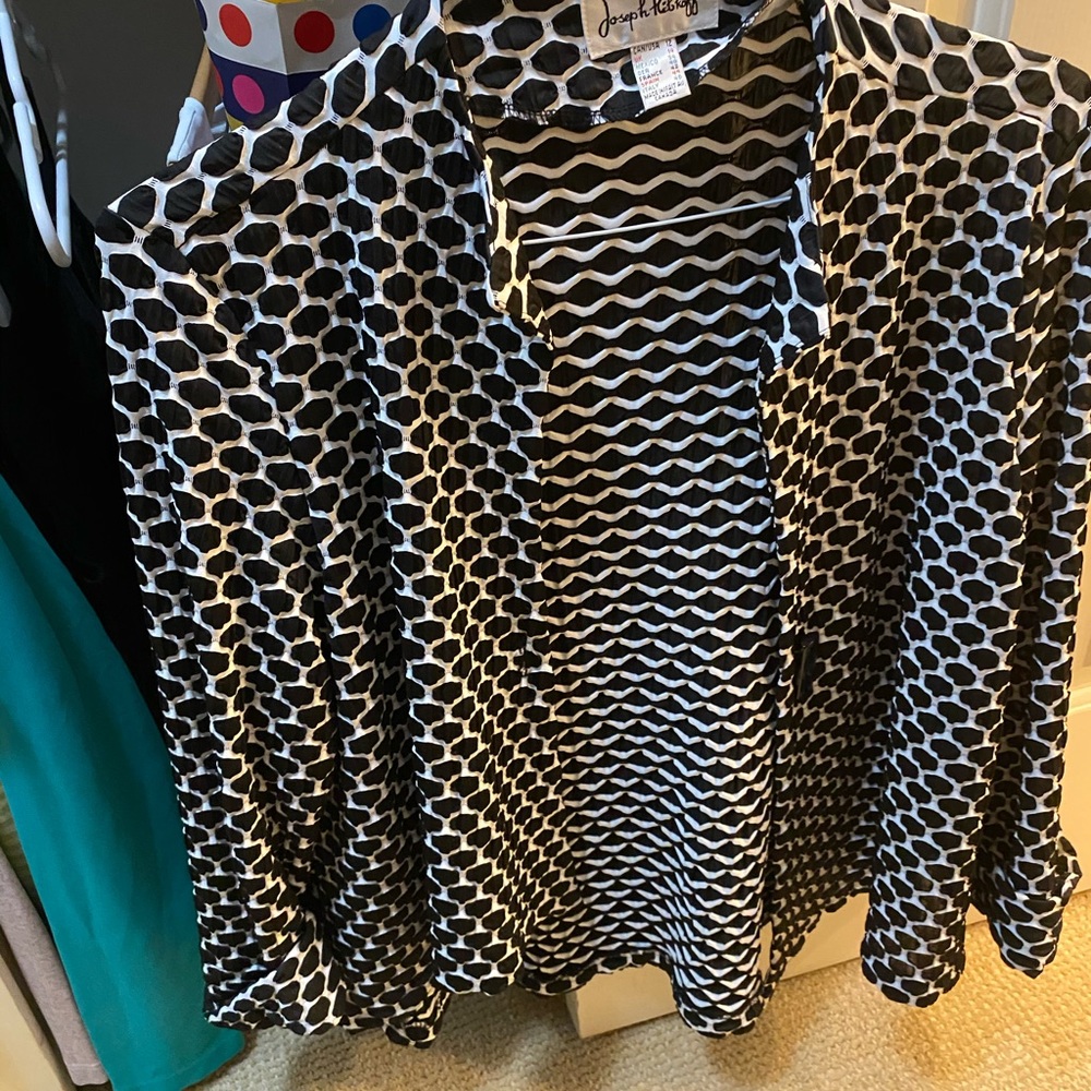 Joseph Ribkoff black and white evening jacket